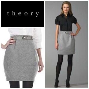 Theory Cicely tulip mini wool skirt - Size 4. B121